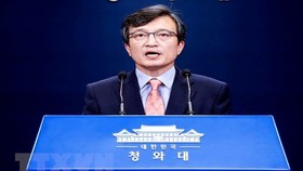 Người phát ngôn Phủ Tổng thống Hàn Quốc Kim Eui-kyeom. (Ảnh: Yonhap/TTXVN)
