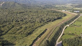 Toàn cảnh khu phi quân sự DMZ ở Cheorwon, tỉnh Gangwon, biên giới Hàn Quốc-Triều Tiên. (Ảnh: Yonhap/TTXVN)