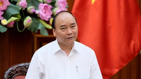 Thủ tướng Nguyễn Xuân Phúc phát biểu tại cuộc làm việc. Ảnh: VGP