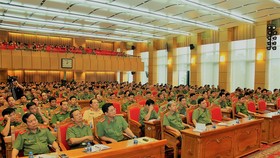 Toàn cảnh buổi báo cáo thời sự. Ảnh: Bộ Công an