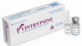 Thuốc bột đông khô pha tiêm Vintrypsine. Nguồn: vinphaco.com.vn