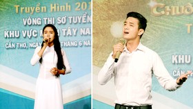 Hai trong số các thí sinh nổi bật tại vòng thi ở Cần Thơ