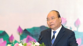Thủ tướng Nguyễn Xuân Phúc phát biểu tại Hội nghị. Ảnh: VGP