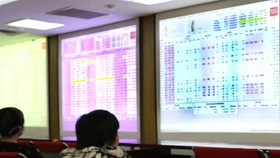 Investors follow transactions at Saigon Securities Inc (SSI) in Hà Nội. — VNS Photo Đoàn Tùng