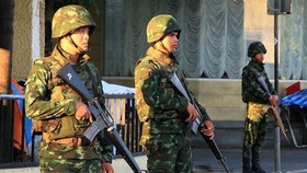 Thai soldiers in Bangkok. (Photo: Xinhua/VNA)