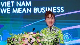 Bà Nguyễn Thị Phương Thảo, một trong 50 lãnh đạo và doanh nhân tiêu biểu toàn cầu năm 2018. Ảnh: TTXVN