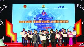 Đại diện Công ty Vedan, ông Kuo Ting Hung nhận giải thưởng từ ban tổ chức