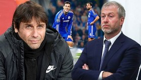 HLV Antonio Conte và ông bầu Roman Abramovich.