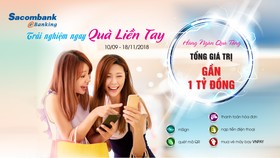 “Trải nghiệm ngay – quà liền tay” với Sacombank