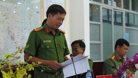 Trung tá Hồ Hoàng Thanh, Phó trưởng Phòng PC 45, Công an tỉnh Bình Dương báo cáo về thủ đoạn lừa đảo mới