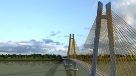 Cầu Mỹ Thuận 2 cách cầu Mỹ Thuận hiện tại (ảnh) về phía thượng lưu 350m