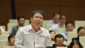 ĐB Nguyễn Văn Hiển (Lâm Đồng) phát biểu tại phiên họp sáng ngày 19-11