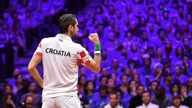 Cilic ăn mừng chiến thắng