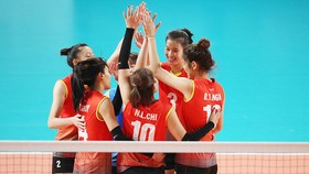 Đội tuyển bóng chuyền nữ Việt Nam đã chơi đầy cố gắng trong trận đấu với Hàn Quốc. Ảnh:
