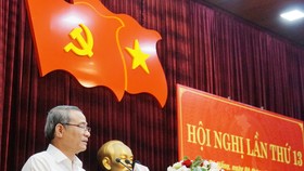 Bí thư Thành ủy Đà Nẵng Trương Quang Nghĩa phát biểu tại hội nghị