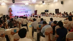Quang cảnh Diễn đàn thúc đẩy đầu tư vào nông nghiệp tỉnh Bến Tre. Ảnh: HÀM LUÔNG