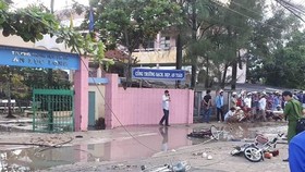Hiện trường vụ tai nạn đứt dây điện khiến 2 học sinh bị tử vong và 4 học sinh khác bị thương