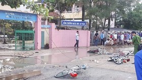 Vụ đứt dây điện làm 2 học sinh chết ở Long An: "Do sét đánh"