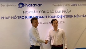 Đại diện Haravan cùnng Zalo tại lễ ký kết
