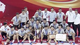 Các nhà vô địch futsal Việt Nam 2018, Thái Sơn Nam. Ảnh: ANH TRẦN