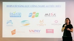 VINASA announces the list of outstanding IT enterprises in the Fourth Industrial Revolution (Photo: VNA)