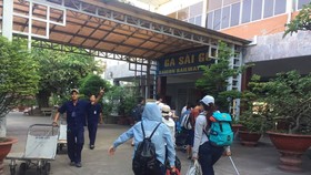 At the Saigon railway station (Photo: KK)