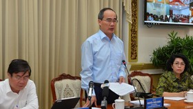 Bí thư Thành ủy TPHCM Nguyễn Thiện Nhân phát biểu tại Hội nghị về công tác cải cách hành chính. Ảnh: VIỆT DŨNG
