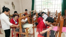 A vocational training class for disabled people (Photo: VNA)