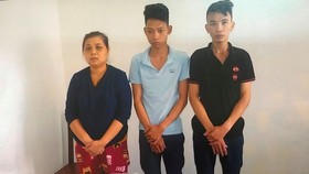 Ringleader Huyen ( L) and her accomplices (Photo: SGGP)