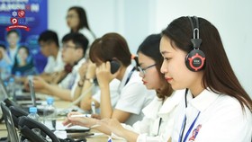 Candidates sit for the contest (Photo: SGGP)