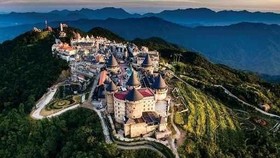 An aerial view of Ba Na Hills in the central coastal city of Da Nang (Source: VNA)
