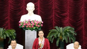 National Assembly Chairwoman Nguyen Thi Kim Ngan speaks at the event (Source: VNA)