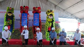 A groundbreaking ceremony of operation center of Dong Hai 1 wind power plant