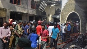 Scene of bomb attacks in Sri Lanka on April 21 (photo:EPA)