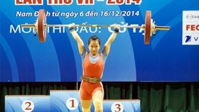 Vietnamese weightlifter Vuong Thi Huyen (Photo: vov.vn)