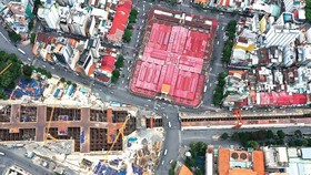Quanh Thi Trang roundabout area has been replaced for Metro Line No. 1 project