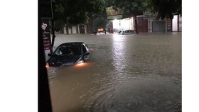 Torrential downpour causes serious flood