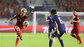 Vietnamese players (in red) (Source: VNA)