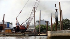 An under construction anti-flooding project in HCMC (Photo: SGGP)