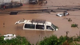 Flood triggered by heavy rains in Kathmandu, Nepal, on July 12 (Photo: Xinhua/VNA)