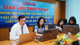 Quang cảnh buổi giao lưu trực tuyến