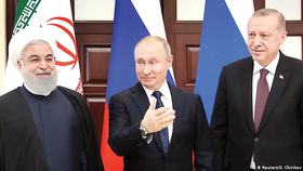 Tổng thống Iran Rouhani, Tổng thống Nga Putin và Tổng thống Thổ Nhĩ Kỳ Erdogan
