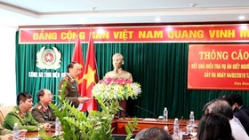 Thiếu tướng Sùng A Hồng thông tin về quá trình phá án