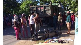 Hiện trường vụ tai nạn.