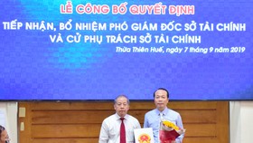 Bổ nhiệm Phó Chủ nhiệm Ủy ban Kiểm tra Tỉnh ủy Thừa Thiên - Huế làm Phó Giám đốc Sở Tài chính