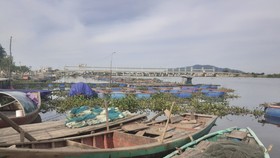 Khu vực cá nuôi trong lồng bè bị chết trên sông ở huyện Thạch Hà, tỉnh Hà Tĩnh