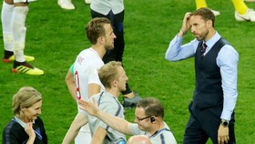 HLV Gareth Southgate (phải) có thể sẽ thay đổi đội hình ở trận tranh hạng 3. Ảnh: Getty Images