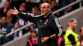 HLV Maurizio Sarri chỉ đạo trong hành trình giao hữu trước mùa giải của Juve. Ảnh: Getty Images