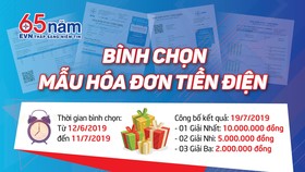 Bình chọn mẫu hóa đơn tiền điện mới