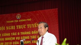 Phó Thủ tướng Thường trực Chính phủ Trương Hòa Bình phát biểu tại Hội nghị. Ảnh: VGP